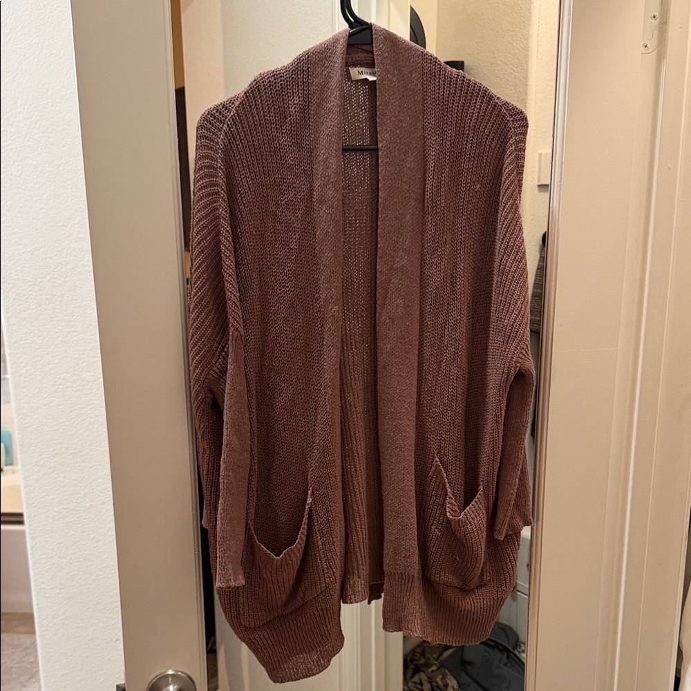 Women's Open Front Cardigan Sweater - Blush